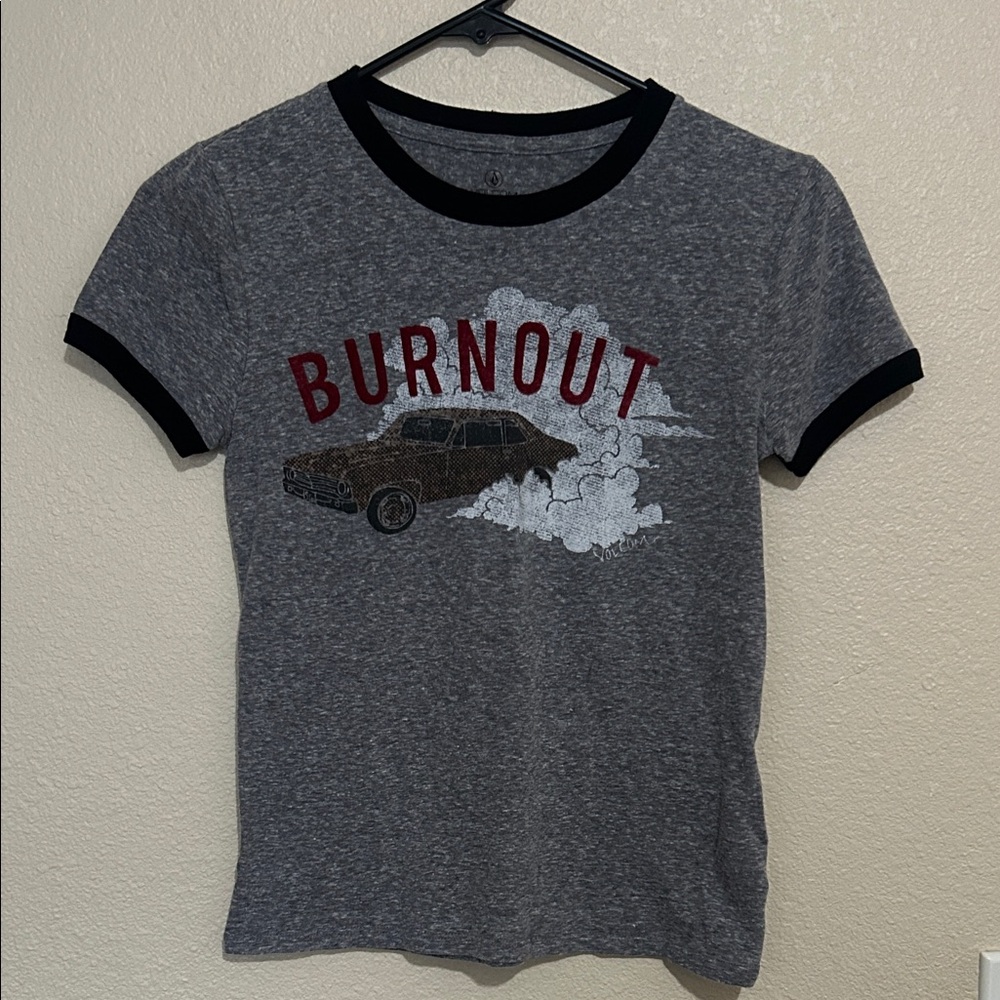 Volcom girls Gray 'Burnout' Graphic T-Shirt